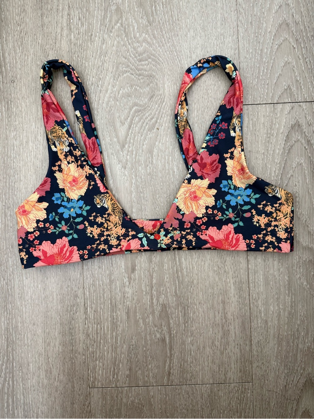 Skatie Sami Bikini Top- Bali Print Size Large